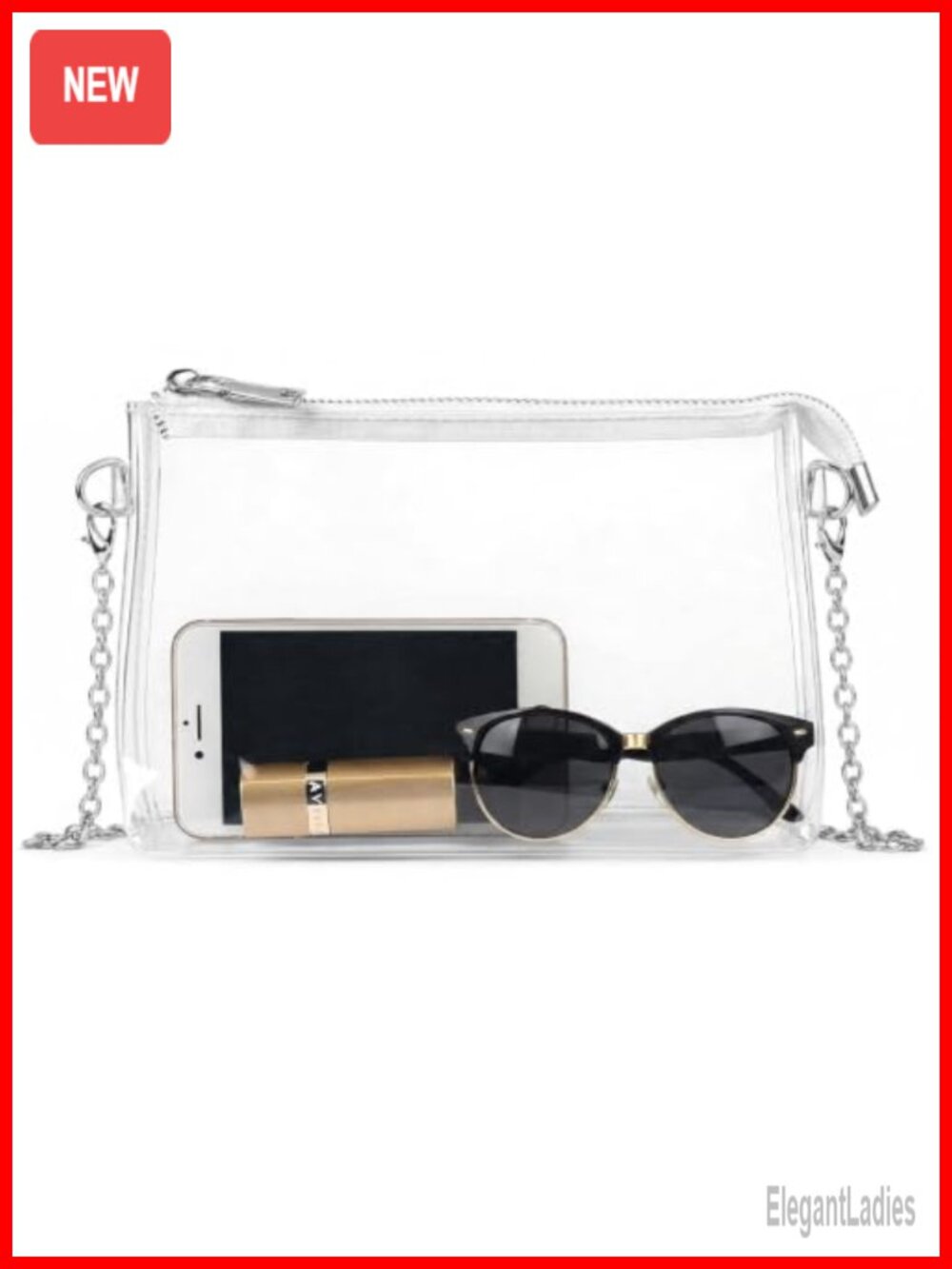 Clear PVC Crossbody Bag Stadium Approved Concert Purse